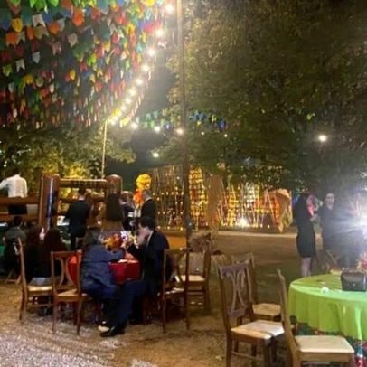 Festa junina da bancada ruralista, com Hugo Motta, reúne embaixadores