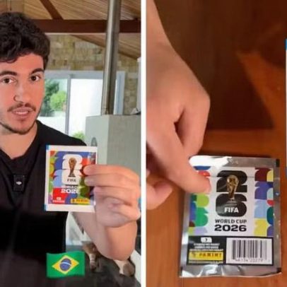 Influenciador mostra diferenças de figurinhas da Copa entre EUA e Brasil