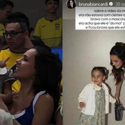 Biancardi diz que filha ficou irritada no jogo, negando ciúmes