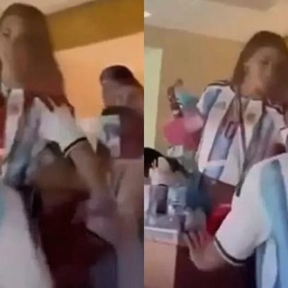 Filhos de Messi se envolvem em briga durante partida da Argentina
