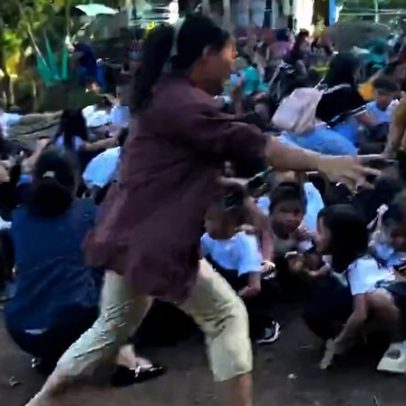 Terremoto nas Filipinas deixa crianças em pânico e prédios desabam