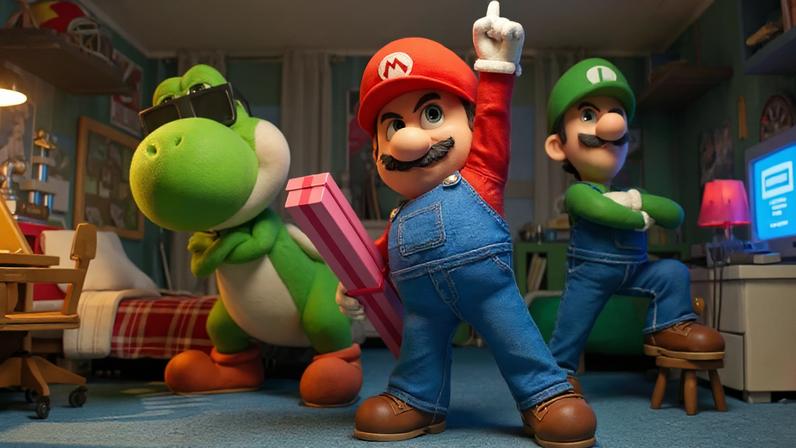 Cena de "Super Mario Galaxy: O Filme", que estreou nos cinemas brasileiros em 1º de abril