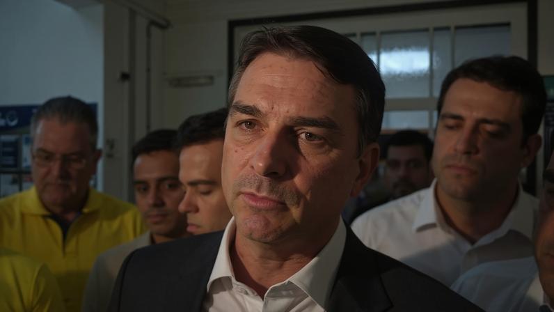 Pré-candidato à presidência Flávio Bolsonaro visita Hospital da Baleia em Belo Horizonte