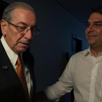 Ex-presidente da Câmara Cunha anuncia voto em Flávio Bolsonaro