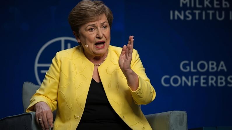 Diretora-geral do FMI, Kristalina Georgieva, em evento em Beverly Hills, na Califórnia, EUA, em 4 de maio de 2026