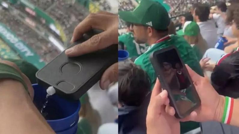 Bebida estava em uma item que imitava um celular