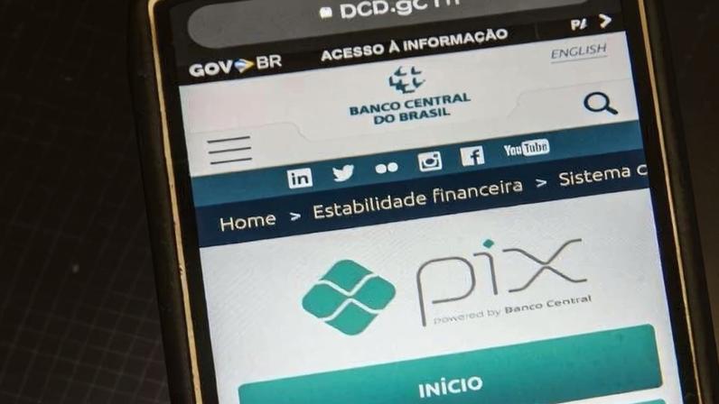 Foto de tela com transação pix
