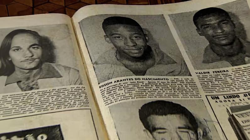 Pelé tinha 21 anos quando disputou a Copa do Mundo de 1962, no Chile — Foto: Reprodução/TV Vanguarda