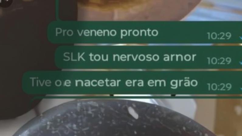 Imagem colorida, Prints expõem plano de filho e namorada para matar mãe por herança - Metrópoles
