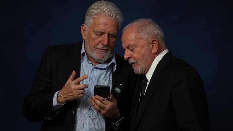 Wagner com Lula: em comunicado, senador afirma que sua “prioridade absoluta” é provar sua inocência, e atuar pela reeleição de Lula e do governador da Bahia — Foto: Cristiano Mariz/O Globo - 13/2/2023