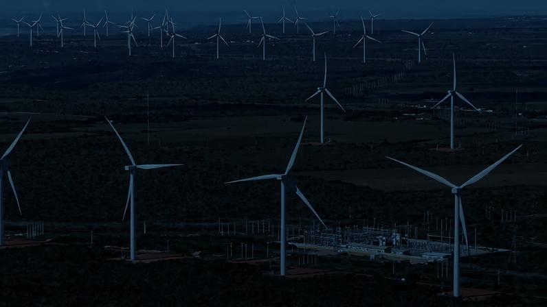 Parque de energia eólica no Ceará; ventos no Nordeste produzem 50% mais eletricidade que a média global e região concentra 90% da geração instalada no Brasil