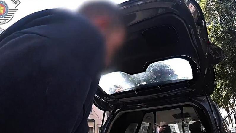 Homem admite ter participado da tentativa de sequestro de uma criança em Guaianases, na Zona Leste de São Paulo. — Foto: Reprodução/PM