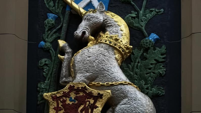 Escócia tem unicórnio como símbolo nacional e operário que ensinou Bangu a jogar bola — Foto: Reprodução