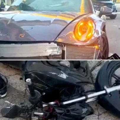 Motorista de Porsche colide com motos e carros na Zona Sul de SP