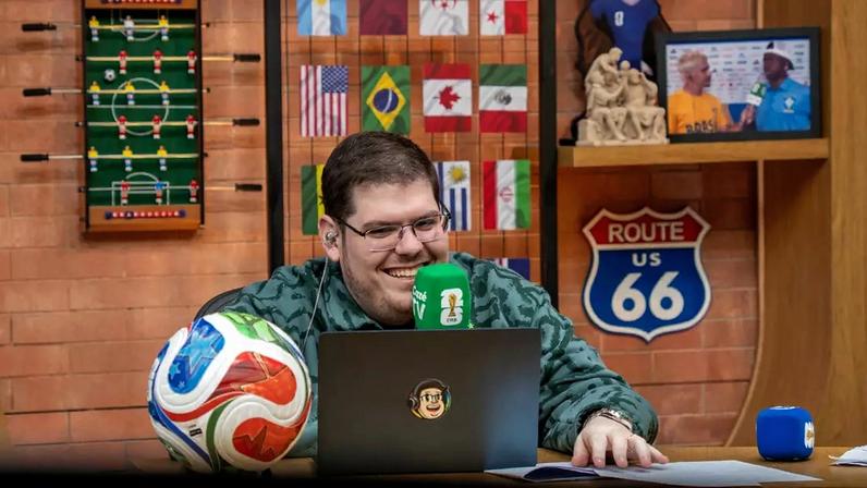 Casimiro comentou a partida na Cazé TV