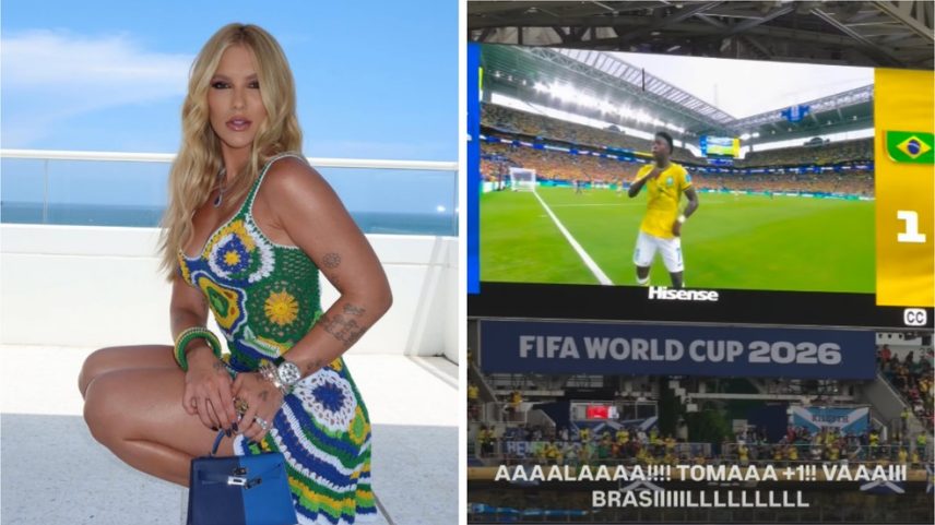 Virginia comemorou gols de Vini Jr. pelo Brasil — Foto: Reprodução/Instagram
