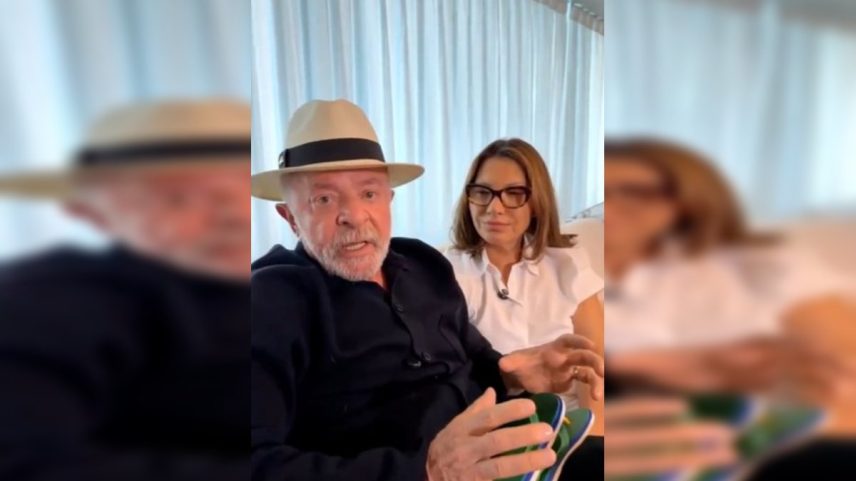 Lula e Janja em live de Dia dos Namorados