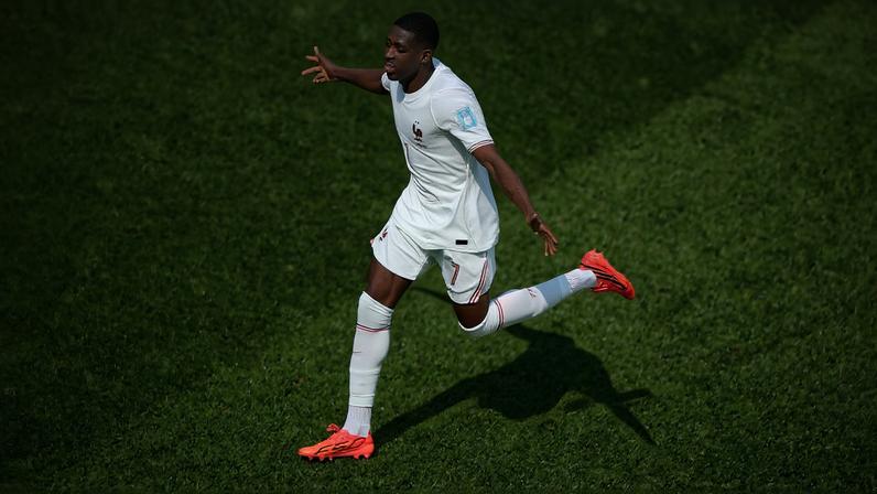 Ousmane Dembélé, da França, comemora ao marcar o terceiro gol da sua equipe 26 de junho de 2026 REUTERS/Jeenah Moon