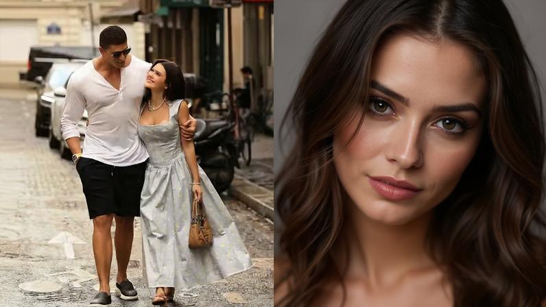 Franciny Ehlke ganha do marido retrato do próprio rosto feito com mais de 25 mil botões — Foto: Reprodução/Instagram