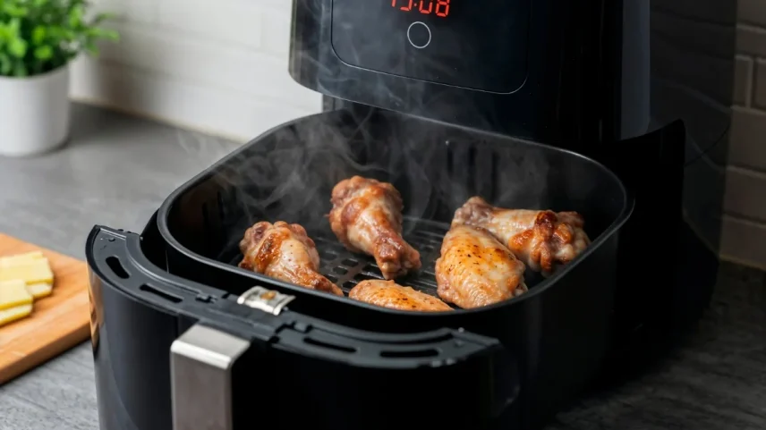 Pedaços de frango na air fryer