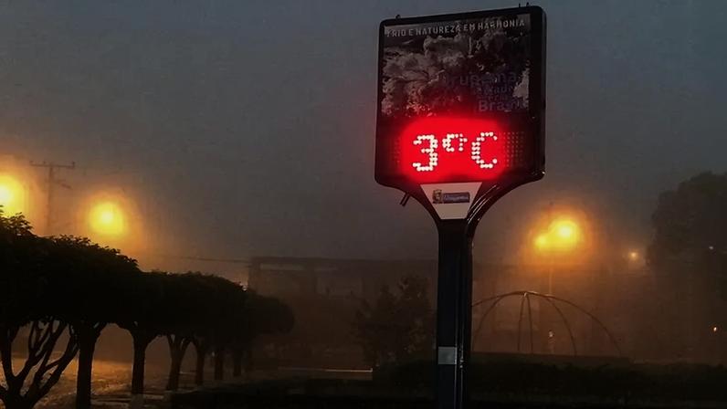 Onda de frio derruba a temperatura no Centro-Sul do país