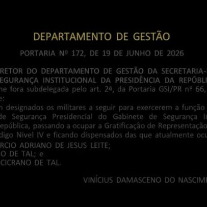 GSI nomeia militares com nomes 'Fulano' e 'Cicrano' em portaria