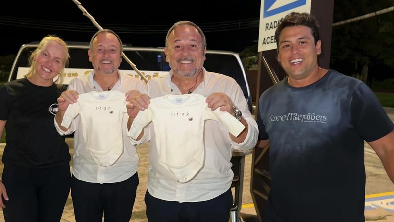 A nora Mariana Gervini de Bortoli, o sogro Jairo Murliki e o filho Rafael Murliki — Foto: Arquivo pessoal