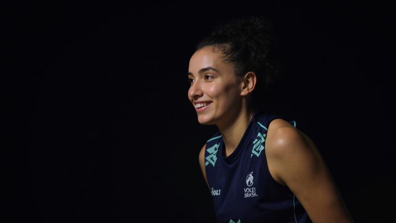 Gabi em treino da Seleção para a VNL, em Brasília (Foto: Divulgação/ CBV)