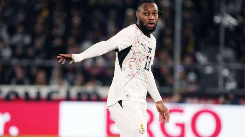 Semenyo (Gana) durante jogo contra a Alemanha, no dia 30.03.2026.