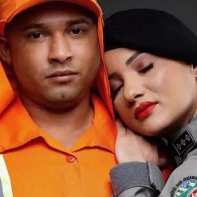 Capitã da PM e marido gari viralizam ao comemorar 25 anos de casamento
