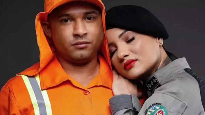 Capitã da PM e marido gari viralizam ao comemorar 25 anos de casamento
