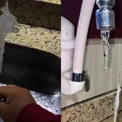 Água de torneira congela em Serra Gaúcha com -1,8°C