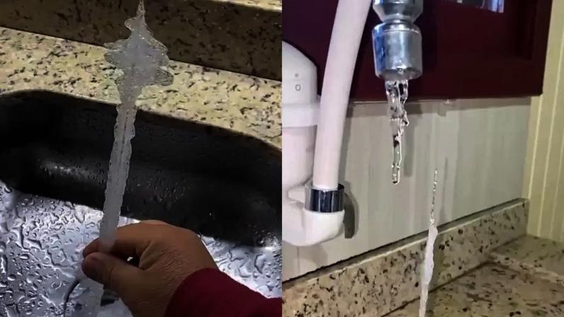Água de torneira congela em Serra Gaúcha com -1,8°C