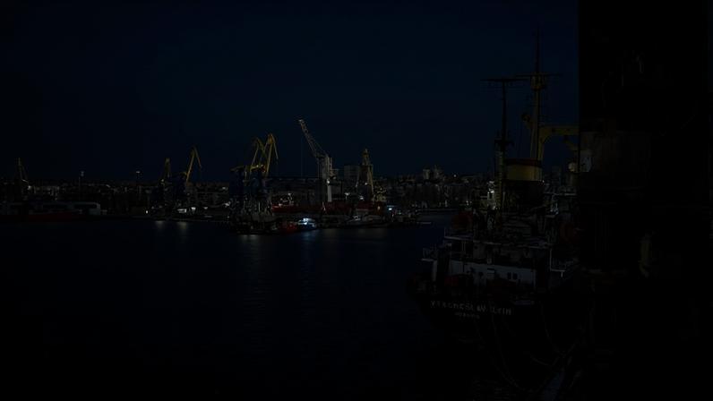O porto de Mariupol, ocupado pela Rússia. 13/01/2022