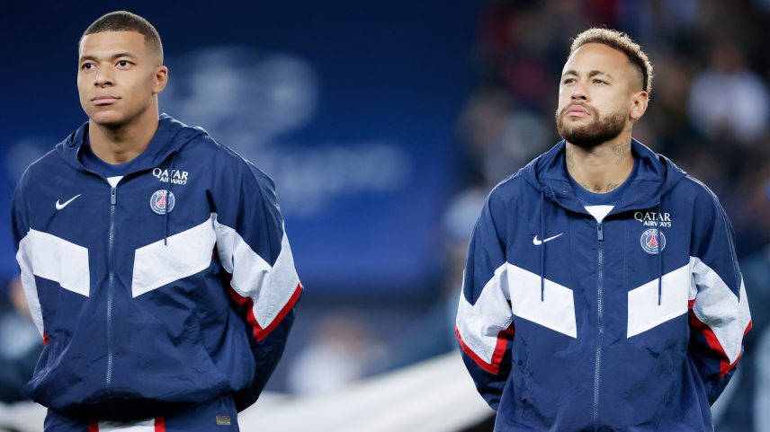 Mbappé e Neymar foram companheiros no PSG por seis temporadas — Foto: David S. Bustamante/Soccrates/Getty Images