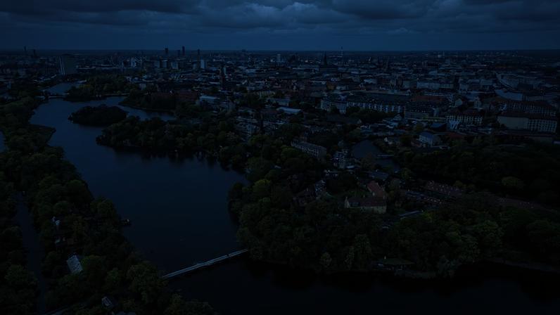 Paisagem urbana de Copenhague, capital da Dinamarca.