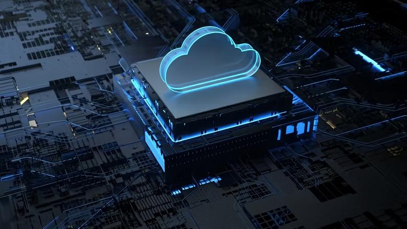 Ilustração de nuvem em um chip de computador — Foto: Getty Images