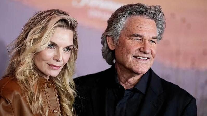 Michelle Pfeiffer e Kurt Russell no evento de lançamento da série The Madison, em Nova York, em 9 de março de 2026 — Foto: Getty Images