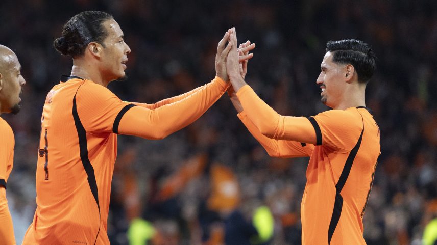 Van Dijk e Reijnders garantiram a vitória da Holanda sobre a Noruega — Foto: ANP via Getty Images