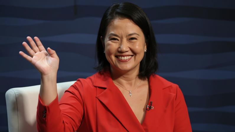 A ex-congressista e filha do falecido ex-presidente Alberto Fujimori, Keiko Fujimori.