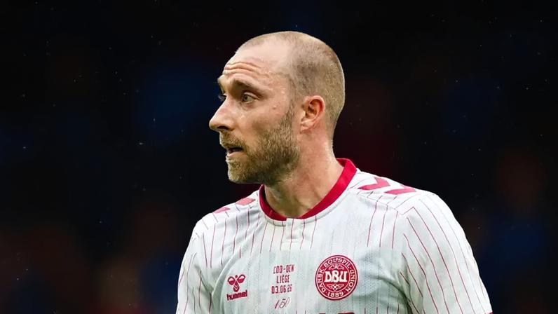 Eriksen em ação pela seleção da Dinamarca
