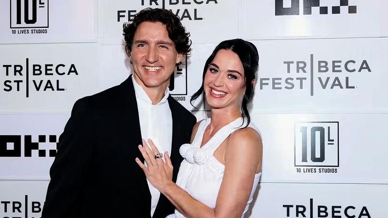 Katy Perry e Justin Trudeau — Foto: GettyImages