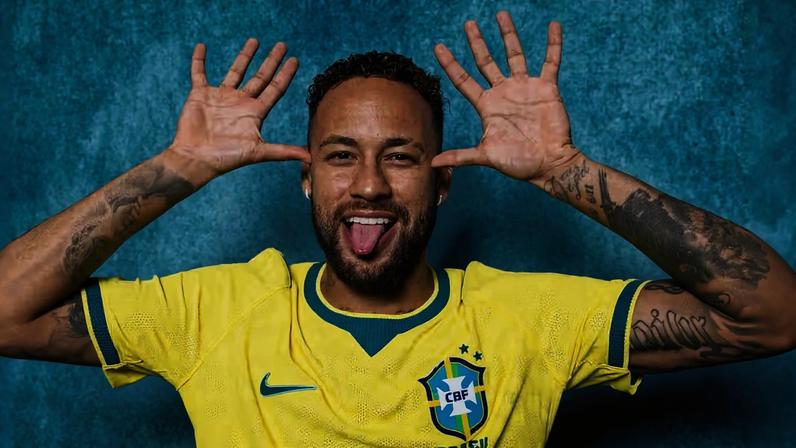 Neymar posa para ensaio do Brasil para a Copa do Mundo — Foto: Getty Images