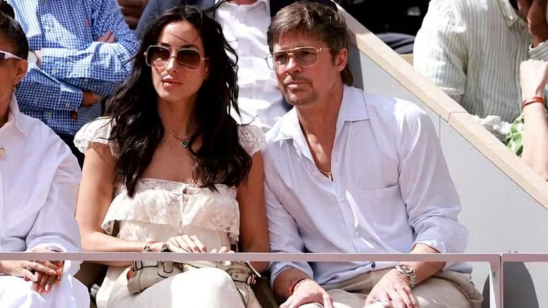 Brad Pitt e Ines de Ramon — Foto: GettyImages