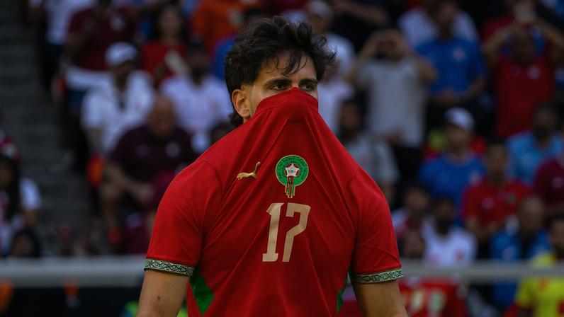 Abde Ezzalzouli em Marrocos x Noruega — Foto: Stephen Nadler/ISI Photos/ISI Photos via Getty Images