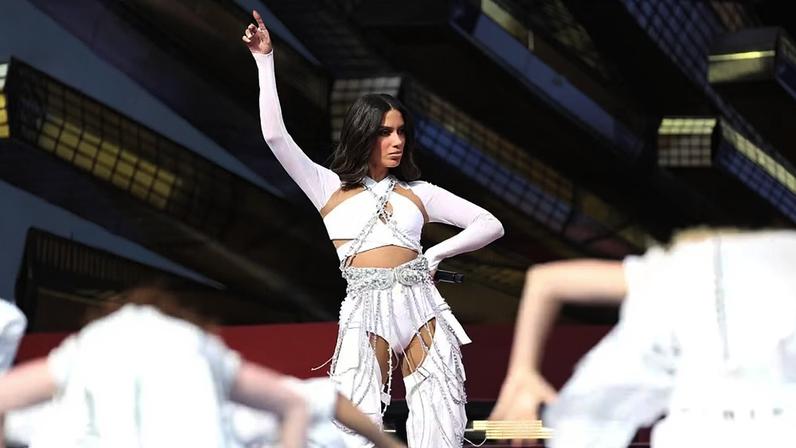 Anitta na cerimônia de abertura da Copa nos Estados Unidos — Foto: FIFA via Getty Images