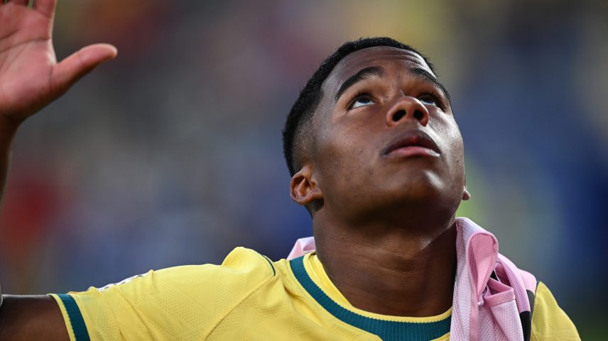 Endrick não saiu do banco na estreia do Brasil em empate da Seleção com Marrocos — Foto: Image Photo Agency/Getty Images