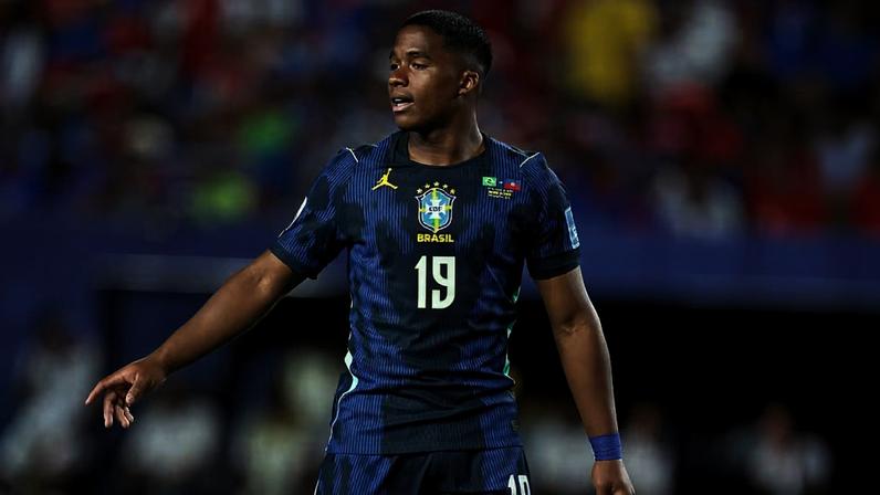 Endrick em Brasil x Haiti, na Copa do Mundo 2026 — Foto: Richard Sellers/Sportsphoto/Allstar via Getty Images