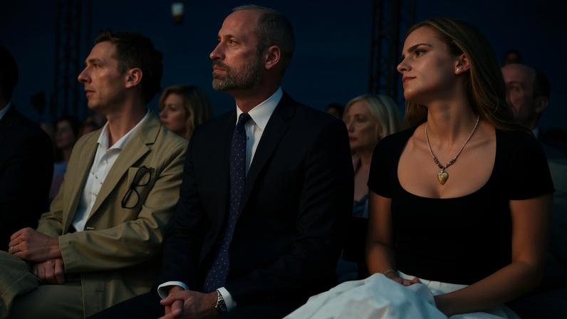 Benedict Cumberbatch, Príncipe William e Emma Watson — Foto: Getty Images
