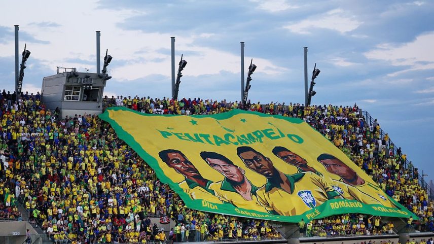 Torcida do Brasil no Philadelphia Stadium — Foto: Kevin C. Cox/Getty Images